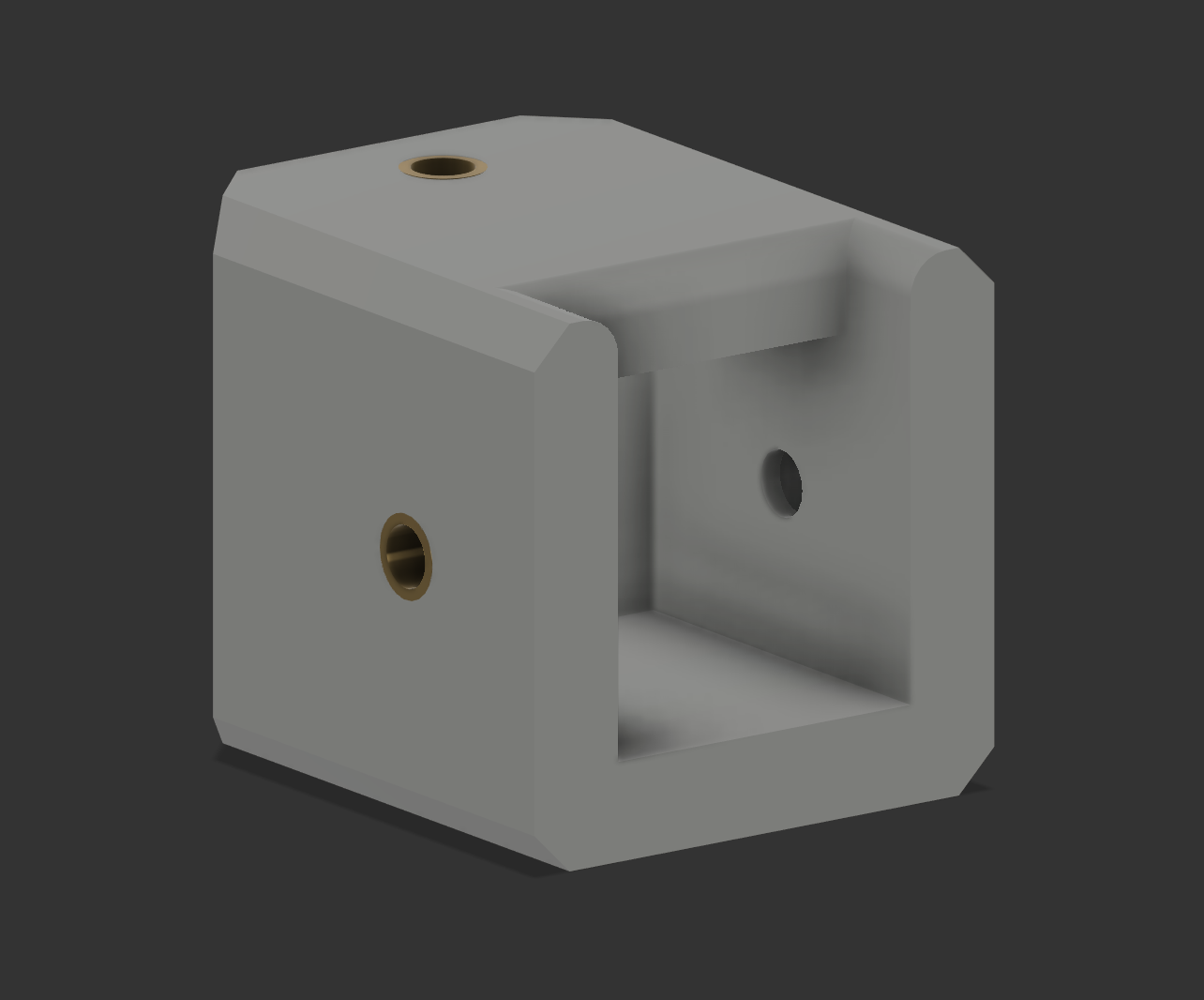 Finished design for motor arm end cap (left)