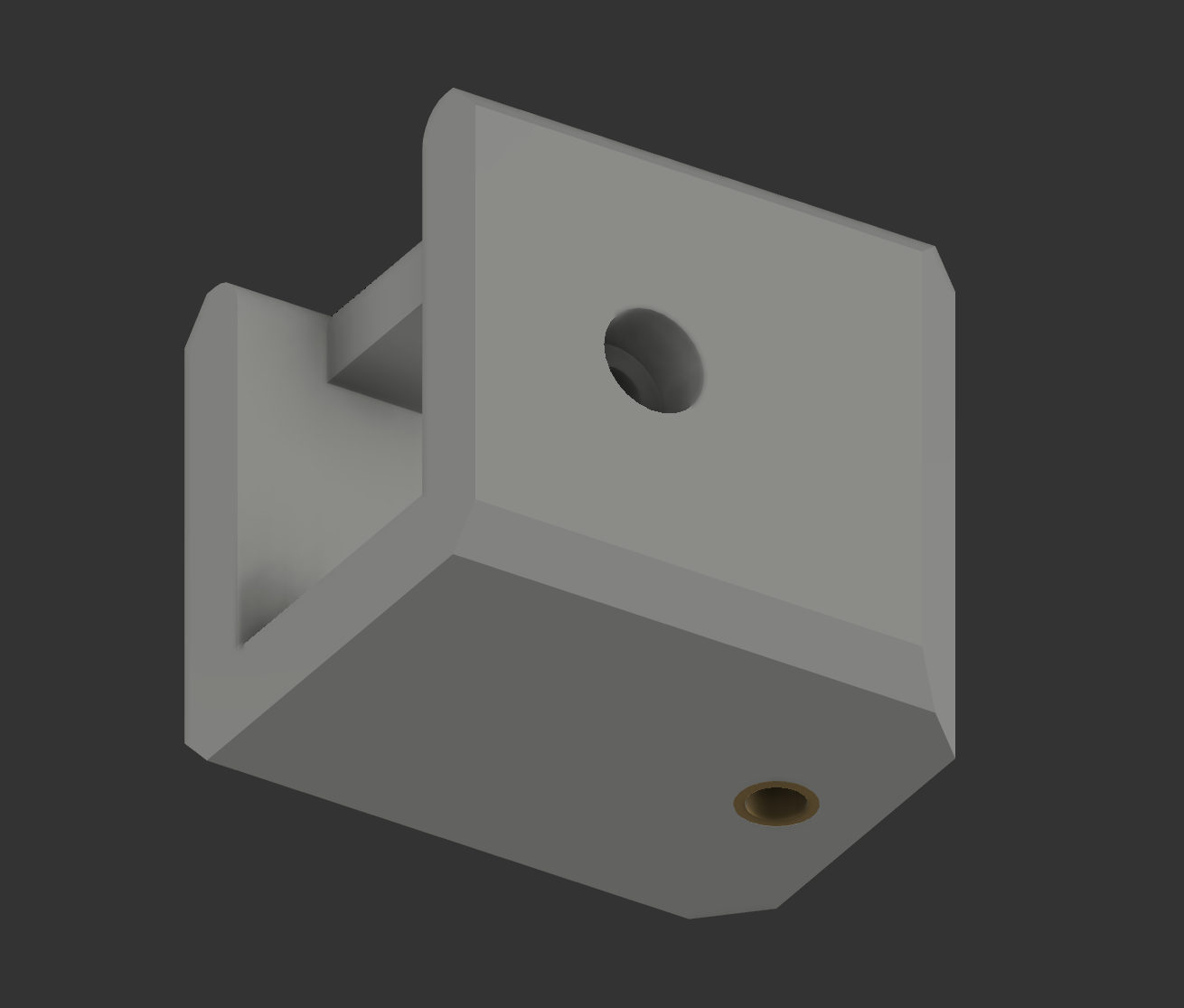 Finished design for motor arm end cap (right)