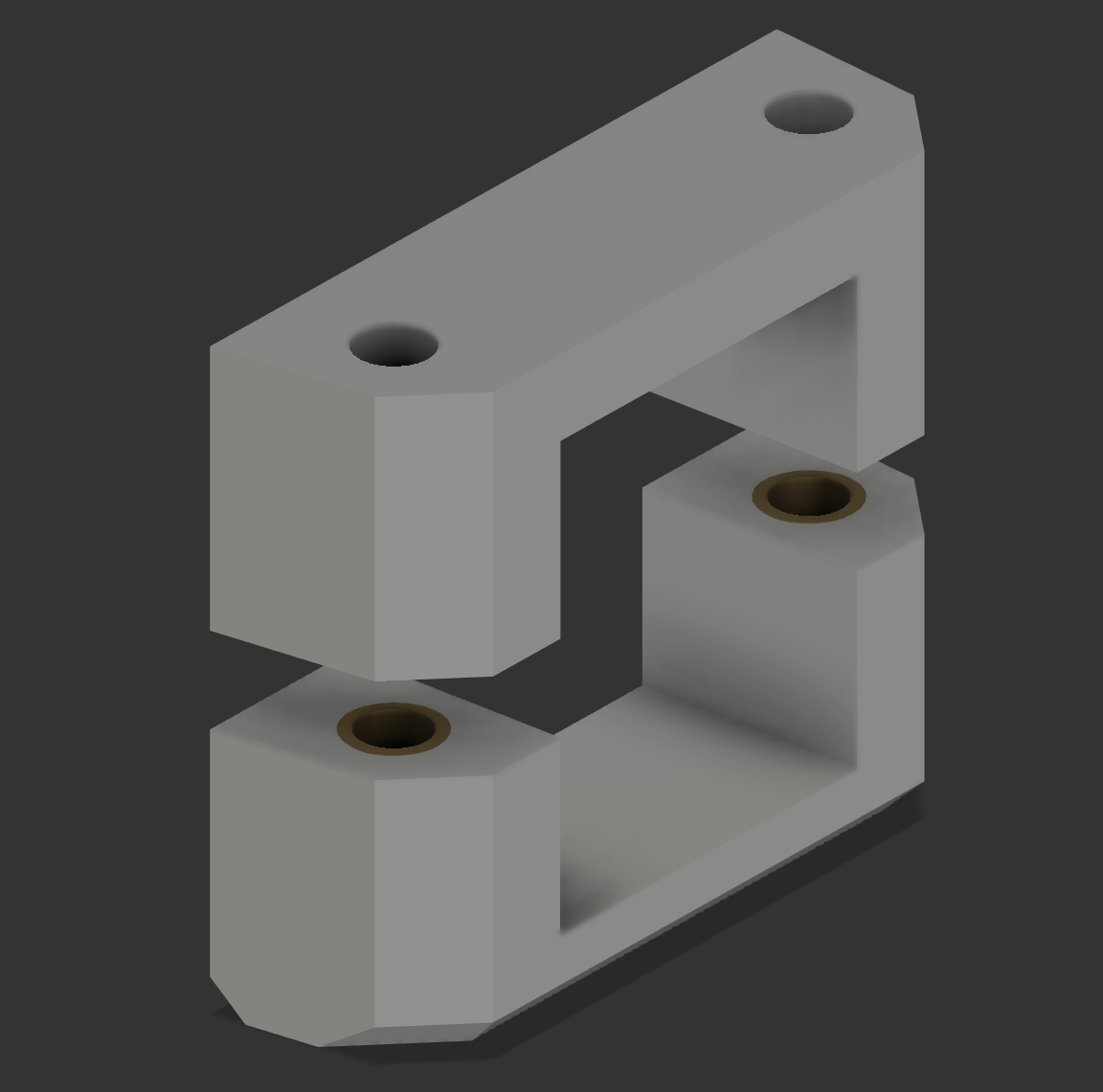 Finished design for the motor mounting brackets
